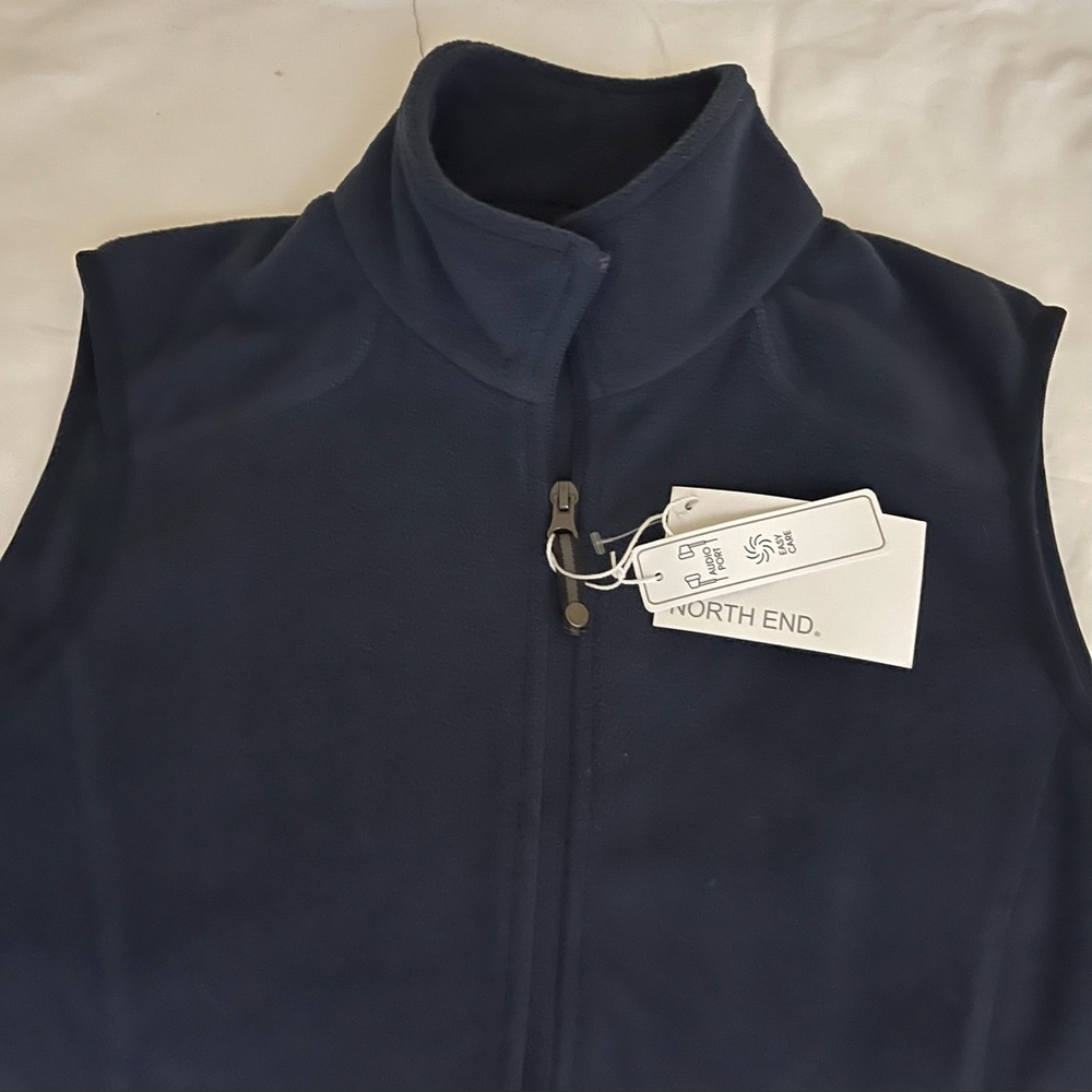 North End  Women’s‎ Anti-Pill Hollow Yarn Fleece Vest  Blue  Sz S/P - Picture 4 of 9
